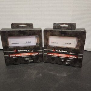 2-Radio Shack Simulated Security Camera Systems Indoor/Out 09A12 New White